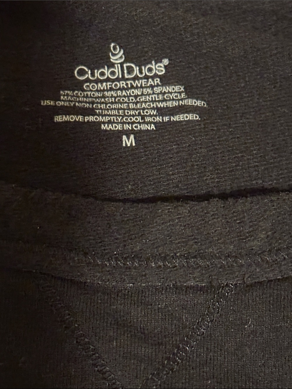 Cuddl Duds Black Comfortwear top
